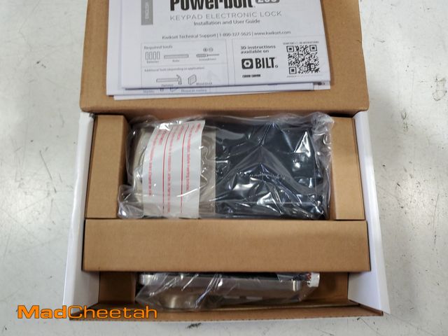 Lot 74-12771205 - Kwikset Powerbolt 250 10-Button Keypad Satin Nickel Transitional Electronic Deadbolt Door Lock - UNU...