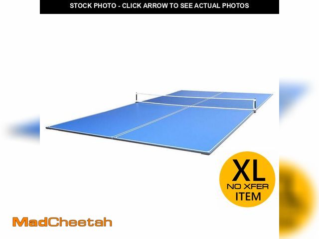 Lot 74-13788713 - (SOME DAMAGE) JOOLA Tetra - 4 Piece Ping Pong Table Top for Pool Table - Includes Ping Pong Net Set ...