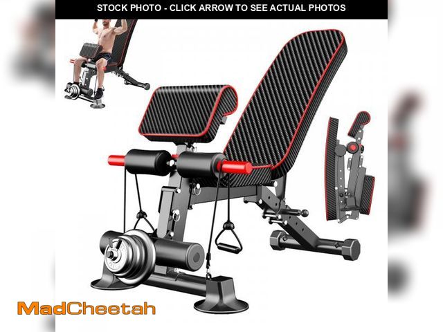 Lot 74-12140953 - Adjustable Weight Bench - Utility workout Benches for Exercise, Free Installation Design for Portabl...