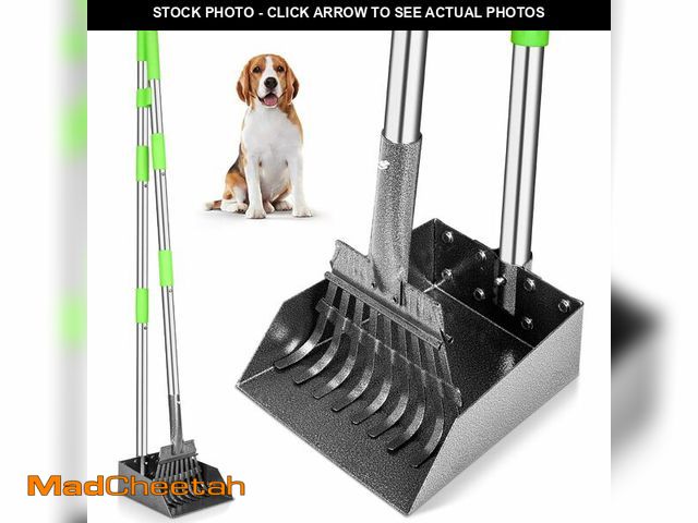 Lot 74-13955178 - TOOGE Pooper Scooper, Dog Pooper Scooper Long Handle Stainless Metal Tray and Rake for Medium Small ...