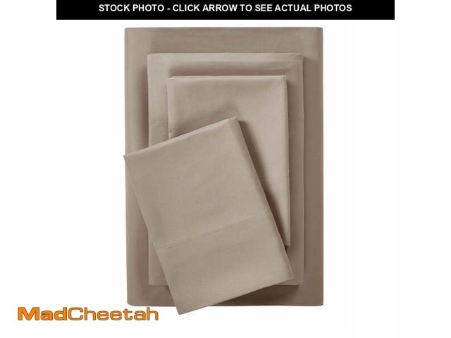Lot 74-12885233 - Mainstays Comfort Chill Microfiber Bed Sheet Set, King, Brownstone, 4 Piece - UNUSED