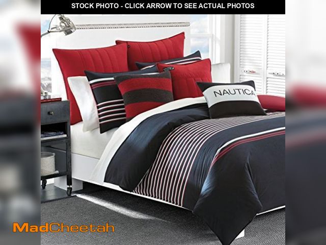 Lot 74-12137141 - Nautica - Queen Comforter Set, Cotton Reversible Bedding with Matching Shams, Medium Weight for All ...