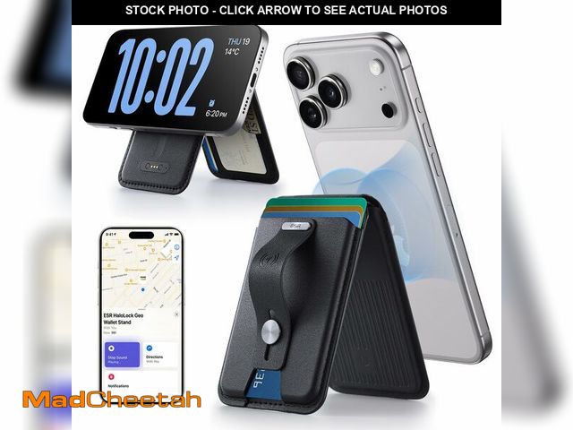 Lot 74-14147042 - ESR Geo for Magsafe Wallet with Full Find My Functionality,5 Card Holder Stand Grip for Phone Case, ...