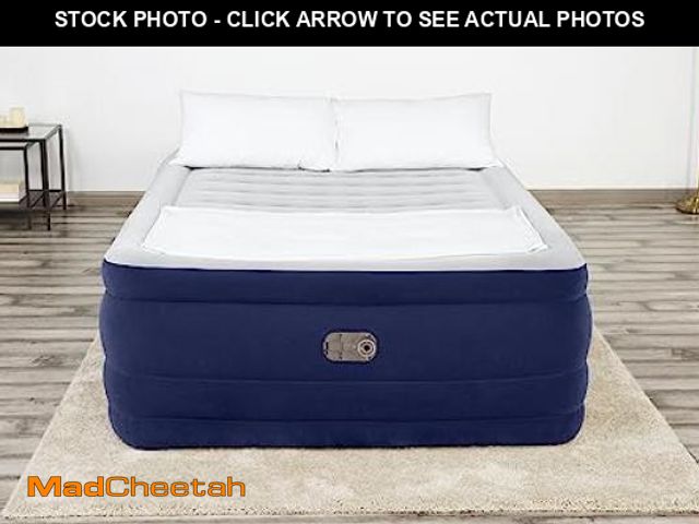 Lot 74-12396442 - Bestway Tritech Air Mattress Queen 24" with Built-in AC Pump Navy - UNUSED