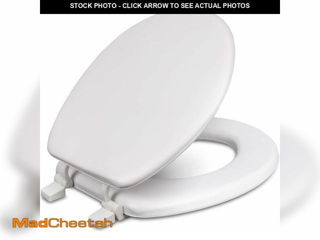 Lot 74-12759972 - Centoco Toilet Seat Round, Soft Cushioned Vinyl Toilet Seat, HPS20-001, White - USED