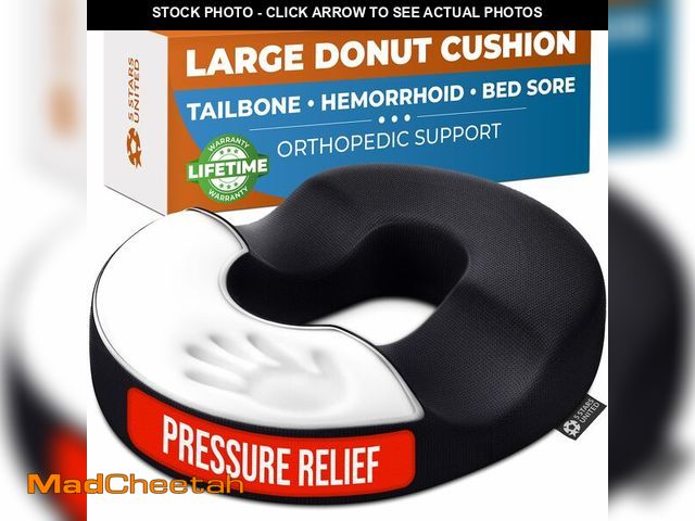 Lot 74-13539580 - 5 STARS UNITED Donut Pillow Hemorrhoid Tailbone Cushion Ã¢â¬â Large Cushion for Pain Relief Ã¢â¬...