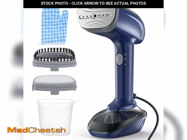 Lot 74-13573510 - Powerful Handheld Fabric Steamer - 1800W with Fast Ceramic Heat-Up Plate, 2-in-1 Ironing &amp; Wrink...