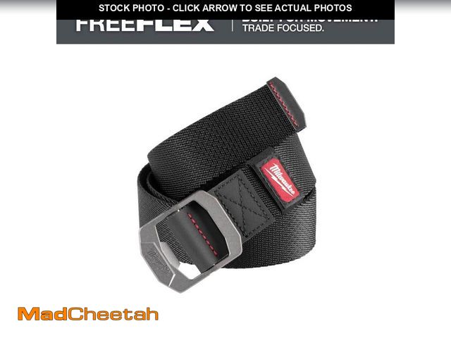 Lot 74-12792712 - Milwaukee Large FREEFLEX Nylon Webbing 1.5" Belt - UNUSED