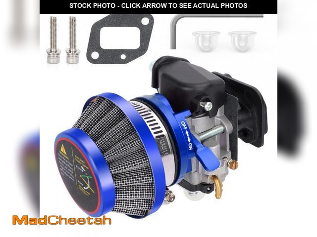Lot 74-12302192 - 15mm Carburetor Upgrade Kit Air Filter Set Compatible with 2 Stroke 43cc 47cc 49cc Standup Gas Scoot...