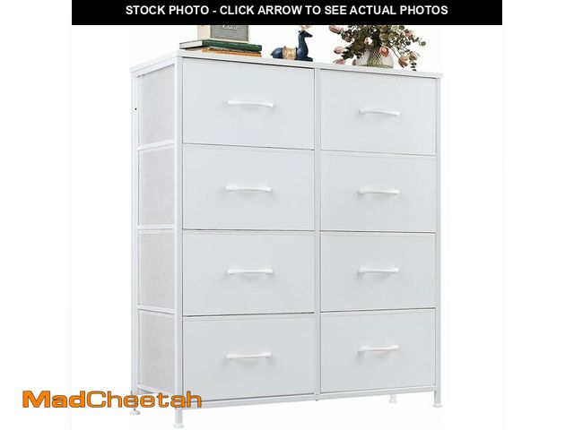 Lot 74-12664548 - OLIXIS Dresser for Bedroom, 8 Storage Drawers, Tall Large Fabric Storage Tower Organizer, Chest of D...