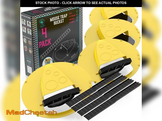Lot 74-13963489 - Mouse Trap Bucket- 5 Gallon Bucket Lid Mouse Rat Trap 4 Pack - Automatic Reset Flip and Slide Mouse ...