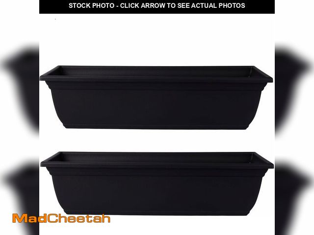 Lot 74-12664721 - The HC Companies Mojave Rectangular Planter Box w/Drainage Holes - Long Planter Box for Windowsills,...