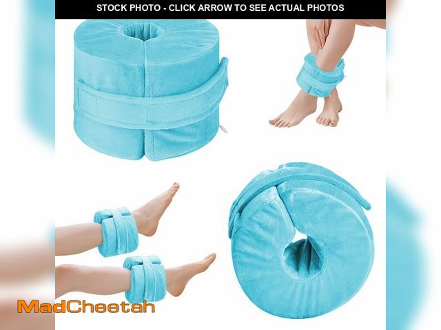 Lot 74-12979442 - VIPWIN 2 PCS Foot Elevation Pillows, Soft and Zipper Removable Cover Ankle Heel Elevator Wedge, Foot...