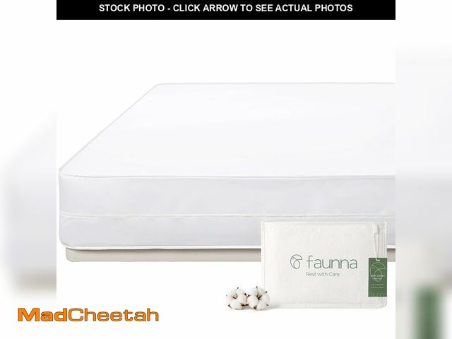 Lot 74-14380321 - FAUNNA 100% Cotton Mattress Encasement, Zippered Bed Bug and Dust Mite Proof Mattress Protector, Hyp...