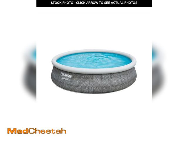 Lot 74-12166394 - Bestway 15  Circle 42  Deep Metal-Walled Above Ground Swimming Pool - USED