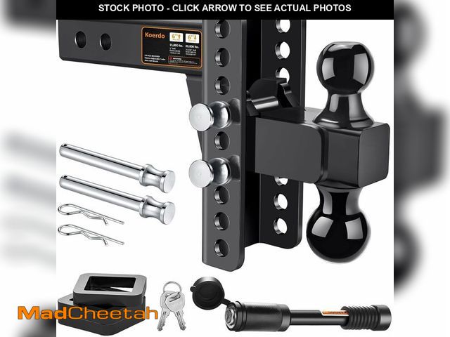 Lot 74-10956615 - Adjustable Trailer Hitch -Drop Hitch-Tow Hitch with 2 inch Receiver-6inch Drop/Rise, 2" &amp; 2-5/16...