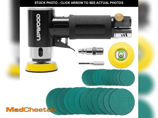 Lot 74-11545224 - 2'' 3'' Mini Orbital Air Sander by UPWOOD, Small Pneumatic Random Orbital Sander Kit with Hook And L...