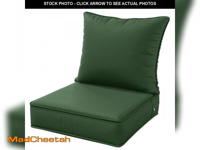 Lot 74-12492700 - WNP 22 in. x 22 in. x 4 in. Square Outdoor Deep Seating Cushion Set Seat and Back Cushion for Lounge...