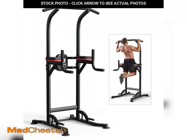 Lot 74-12164844 - (MISSING HARDWARE) Wesfital Pull Up Bar Dip Bar Dip Station,Power Tower Dip Stand Multi-Function Wor...