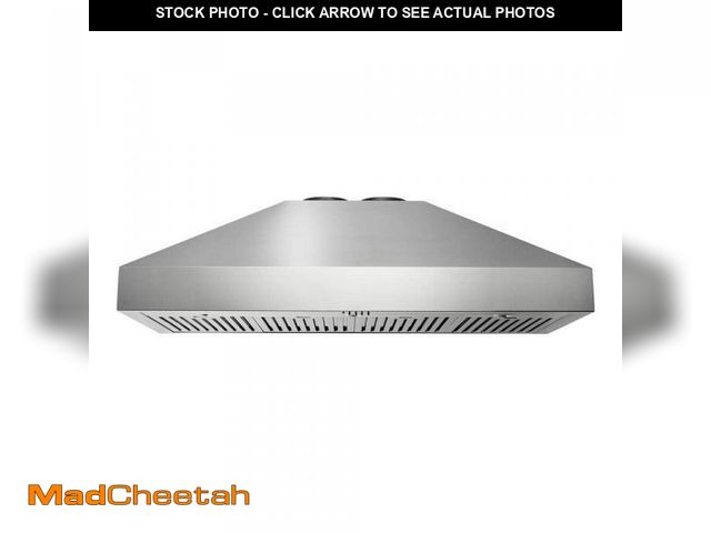 Lot 74-12184482 - Thor Kitchen 48-in. 800 CFM Convertible Wall Mount Pyramid Range Hood in Stainless Steel - UNUSED