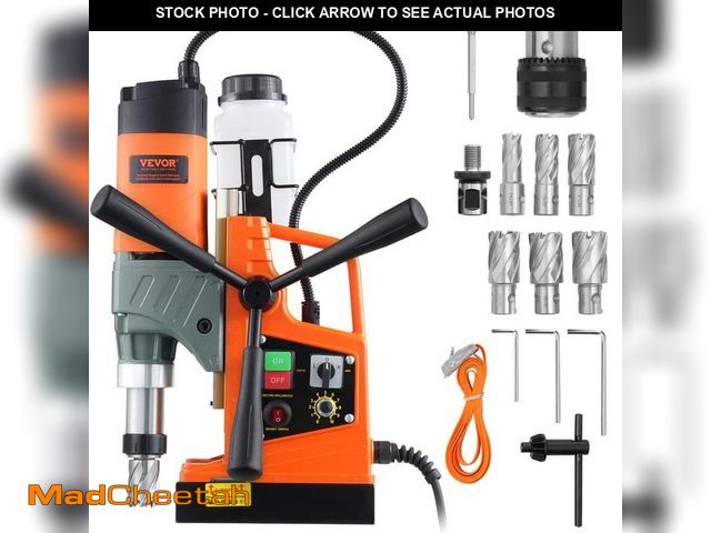 Lot 74-13561225 - VEVOR Magnetic Drill, 1450W 2 in. Boring Diameter, 12800N Portable Electric Mag Drill Press, Number ...