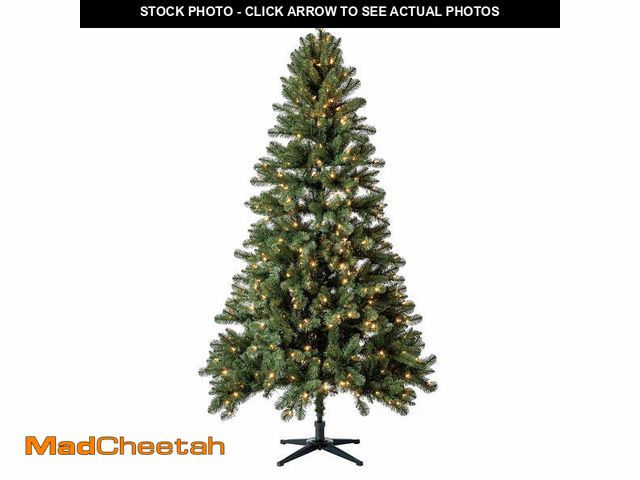 Lot 74-12788911 - 7' Pre-Lit Duncan Fir Green Artificial Christmas Tree with Color-Changing LED Lights and Quick Set, ...