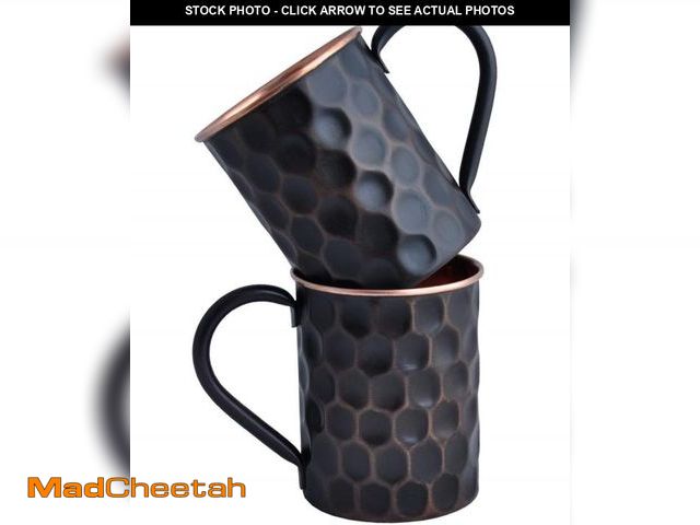 Lot 74-11556980 - STAGLIFE 16 Oz Black Moscow Mule Pure Copper Mugs, Genuine Copper Cups for Drinking Moscow Mules, Fo...