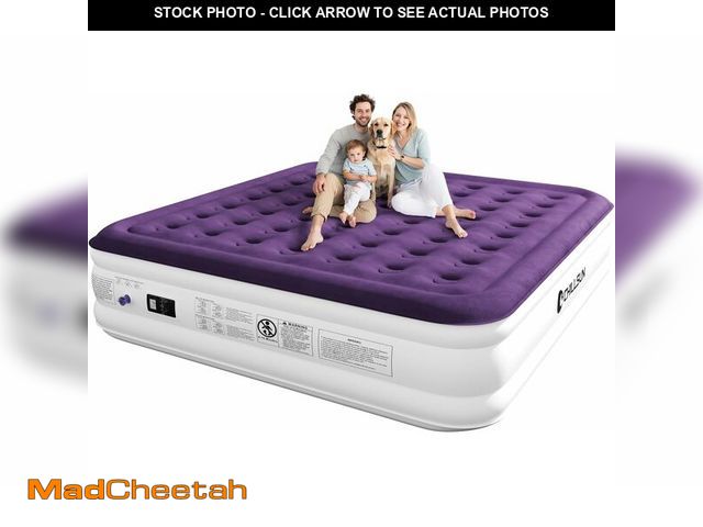Lot 74-13709350 - CHILLSUN King Air Mattress with Built in Pump, 18" Raised Comfort Blow up Mattress, Upgraded Air Bed...