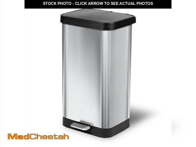 Lot 74-12464989 - Glad 20 Gal. Stainless Steel Step Can with Antimicrobial Lid - UNUSED