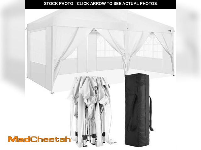 Lot 74-12359143 - SANOPY 10  X 20  EZ Pop up Canopy Tent Party Tent Outdoor Event Instant Tent Gazebo with 6 Removable...