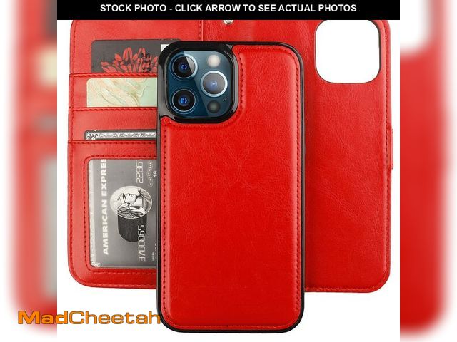 Lot 74-12970134 - Bocasal Detachable Wallet Case for iPhone 13 Pro Max RFID Blocking Card Slots Holder Premium PU Leat...