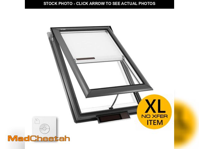 Lot 74-12856114 - VELUX 30-1/16 in. x 45-3/4 in. Solar Powered Venting Deck Mount Skylight w/ Laminated LowE3 Glass, W...