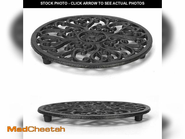 Lot 74-12712757 - HERNGEE 2 Pack Round Cast Iron Trivet, 6.7 Inch Heavy-Duty Trivets for Hot Dishes, Pots and Pans, wi...