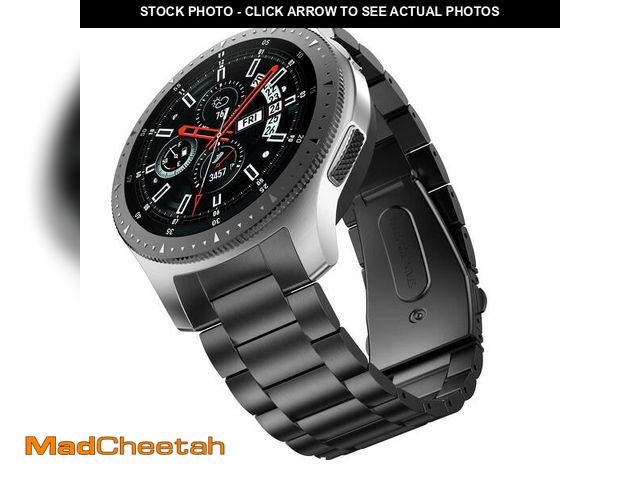 Lot 74-13622252 - BaiHui Compatible with Galaxy Watch Bands 46mm/Gear S3 Bands Classic/Frontier Metal Link Band - Blac...