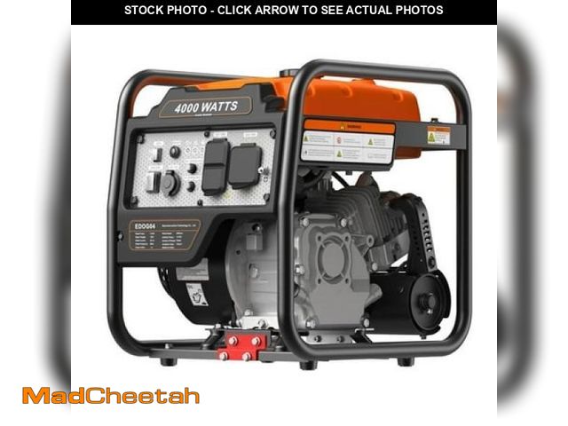 Lot 74-12421131 - Efurden 4000-Watt Portable Inverter Generator  Gas Powered Generator for Emergency Home Backup  Outd...