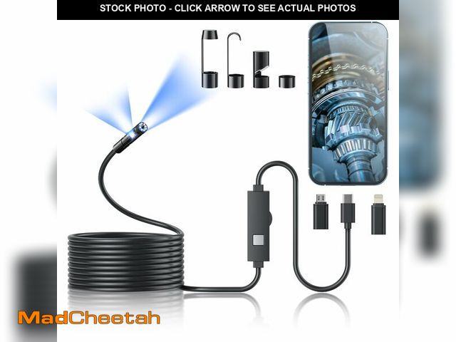 Lot 74-14208280 - Endoscope Camera with Light,1920P HD Borescope Tools with 8 Adjustable LED Lights, Endoscope with Se...