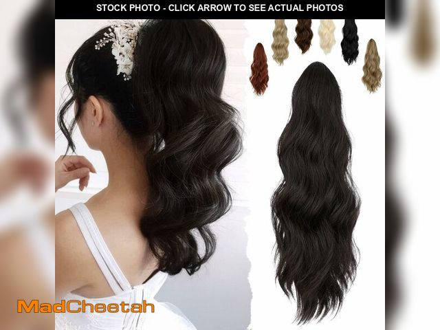 Lot 74-14147238 - FELENDY 16" Ponytail Extension Long Curly Wavy Ponytails Clip in Claw Hair Extension Pony Tails Natu...