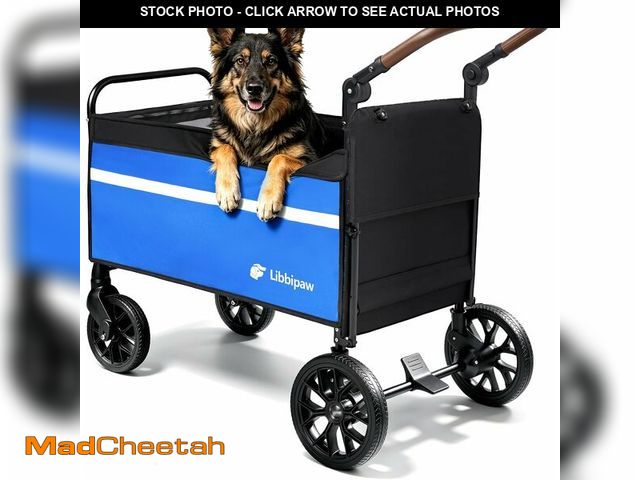 Lot 74-14203085 - Libbipaw Dog Wagon for Medium &amp; Large Dogs, Foldable All-Terrain Dog Stroller Wagon with Ramp, A...