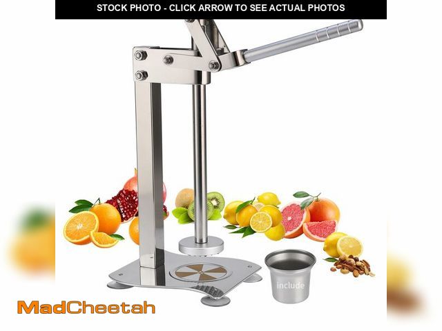 Lot 74-14380744 - Garwei Commercial Lemon Smasher &amp; Citrus Juicer - Heavy Duty 304 Stainless Steel Manual Press Sq...