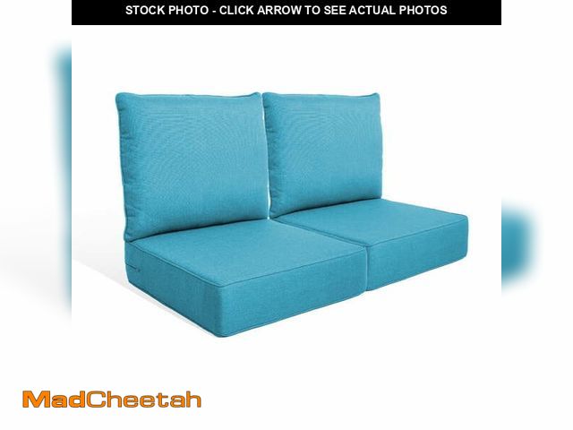 Lot 74-14376581 - PARKWELL 4-Piece Outdoor Deep Seat Cushion Set, 22 x 24, Water Repellent, Fade Resistant, 6-Inch Thi...