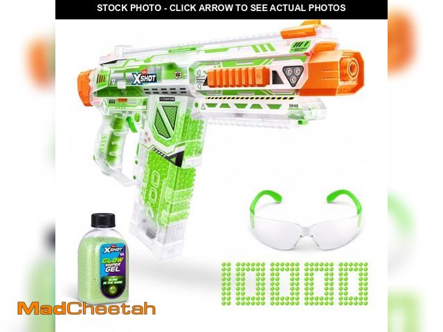 Lot 74-12526922 - XSHOT Hyper Gel Glow Nightmare Blaster (10,000 Pellets) Glow in The Dark Toy by ZURU for Ages 14+ - ...