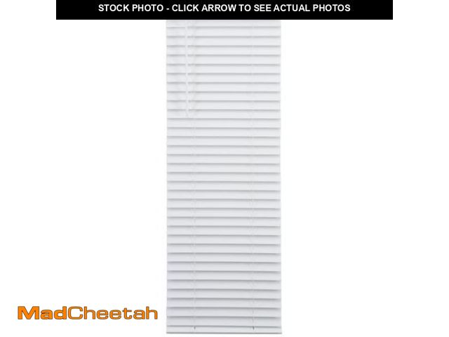 Lot 74-12426384 - Better Homes &amp; Gardens 2 in. Cordless Faux Wood Horizontal Blinds  White  33x64 - UNUSED