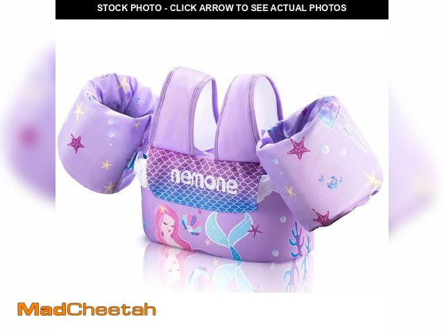 Lot 74-12704076 - Nemone Toddler Swim Vest for 22-70 lbs Kids Floaties Swim Jacket with Arm Water Wings for Girls Boys...
