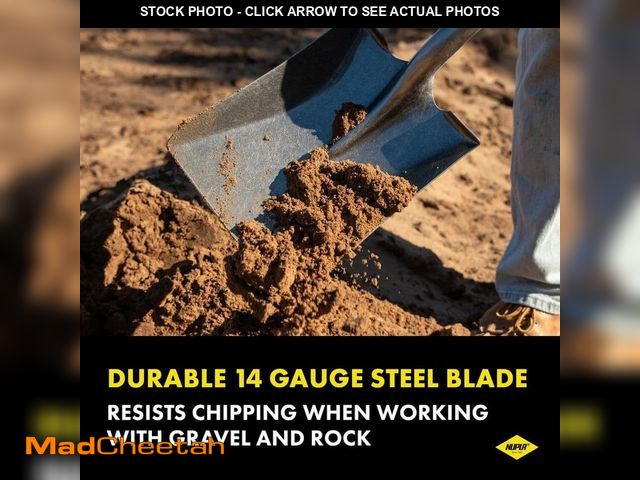 Lot 74-12584867 - *DIRTY/SCRATCHED* Nupla 30 in. Classic Fiberglass D-Grip Handle and Industrial Grade 14-Gauge Steel ...