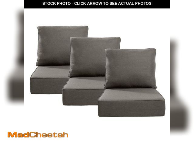 Lot 74-14112749 - Pocassy 24 in. x 24 in. x 6 in. 6-Piece CushionGuard Outdoor Thicken Sofa Deep Seat Replacement Cush...
