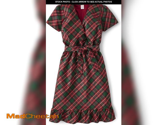 Lot 74-10990491 - Gymboree,Short Sleeve Plaid Fall Dressy Dress,Red Christmas,XX-Large - UNUSED