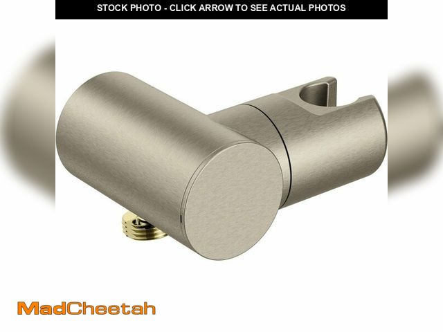 Lot 74-13326668 - Moen A755BN Drop Ell with Integrated Holder For Handheld Shower, Brushed Nickel - UNUSED