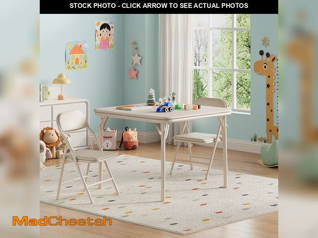 Lot 74-14305648 - IDEALHOUSE 3 Piece Folding Kids Table and Chairs Set, Children Activity Table and Chairs Set for Din...