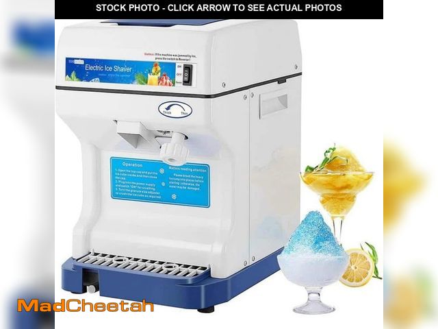 Lot 74-12557730 - *DIRTY* VIVOHOME 4 oz. 265lbs/hr Blue Ice Crusher Shaver Snow Cone Maker Machine *DIRTY*  - USED