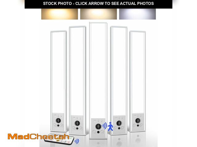 Lot 74-12971893 - EZVALO 5 Pack Under Cabinet Lighting, 2400mAh Rechargeable Motion Sensor Light, 10inch Magnetic Clos...